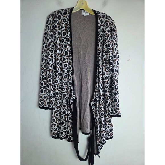 Diane Von Furstenberg x Targe "Poppy" Brown Black Wrap Knit Sweater Dress XXL - Picture 6 of 9